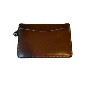 FranklinCovey Full Grain Leather Zip Wallet Card Organizer USA